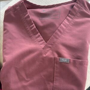 Figs Mauve Scrub Top